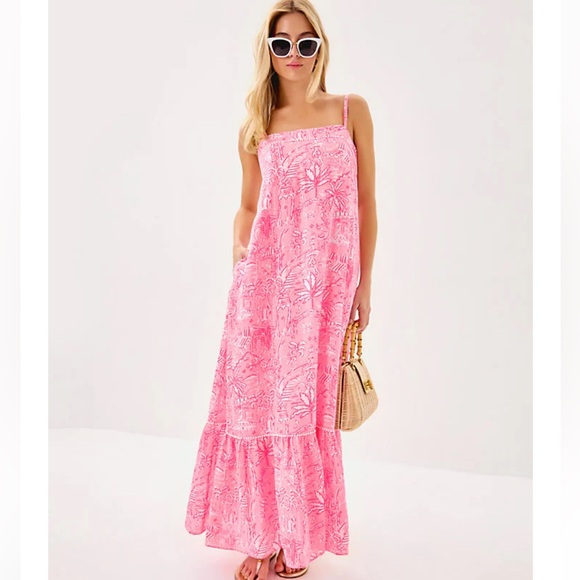 Lilly Pulitzer Dresses & Skirts - NWT originally $248 Lilly Pulitzer Rosalie Linen Maxi Dress Pennys Playground 2
